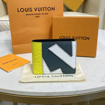 ルイヴィトン LOUISVUITTON 057-M81312　2022年最新入荷 ポルトフォイユ スレンダー 二つ折り短財布 ショートウォレット 札入れ カードポケット トリヨンレザー
