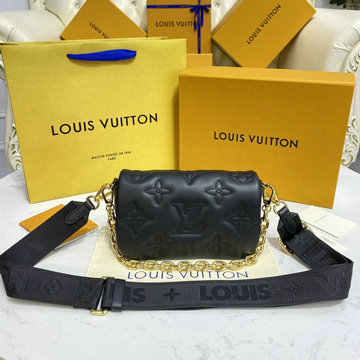 ルイヴィトン LOUISVUITTON 057-M81398　2022年最新入荷 ウォレット オン ストラップ チェーン ウォレット 斜め掛け ショルダーバッグ クロスボディバッグ カーフレザー