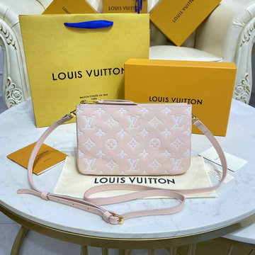 ルイヴィトン LOUISVUITTON 057-M81429　2022年最新入荷 ポシェット ダブルジップ ポーチ 斜め掛け ショルダーバッグ クロスボディバッグ モノグラムアンプラント
