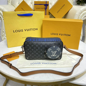 ルイヴィトン LOUISVUITTON 057-M69688　2022年最新入荷 クヴォルガ オンストラップ 斜め掛け ショルダーバッグ モノグラムエクリプスキャンバス
