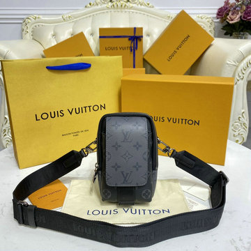 ルイヴィトン LOUISVUITTON 057-M81321　2022年最新入荷 ダブル フォンポーチ 斜め掛け ショルダーバッグ クロスボディバッグ 携帯バッグ モノグラム ストライプ