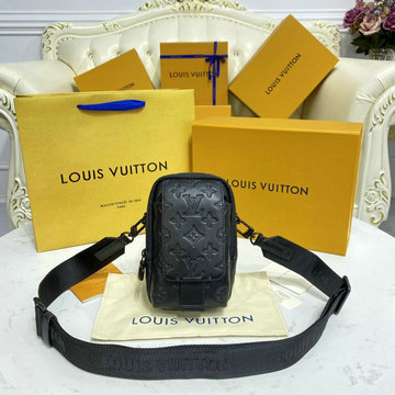 ルイヴィトン LOUISVUITTON 057-M81323　2022年最新入荷 ダブル フォンポーチ 斜め掛け ショルダーバッグ クロスボディバッグ 携帯バッグ モノグラムシャドウレザー