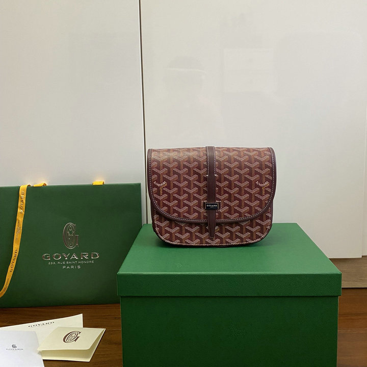 ゴヤール GOYARD BX-GY8016JH　2022年新色入荷 ベルヴェデール バッグ 斜め掛け ショルダーバッグ クロスボディバッグ コーティングキャンバス レザー