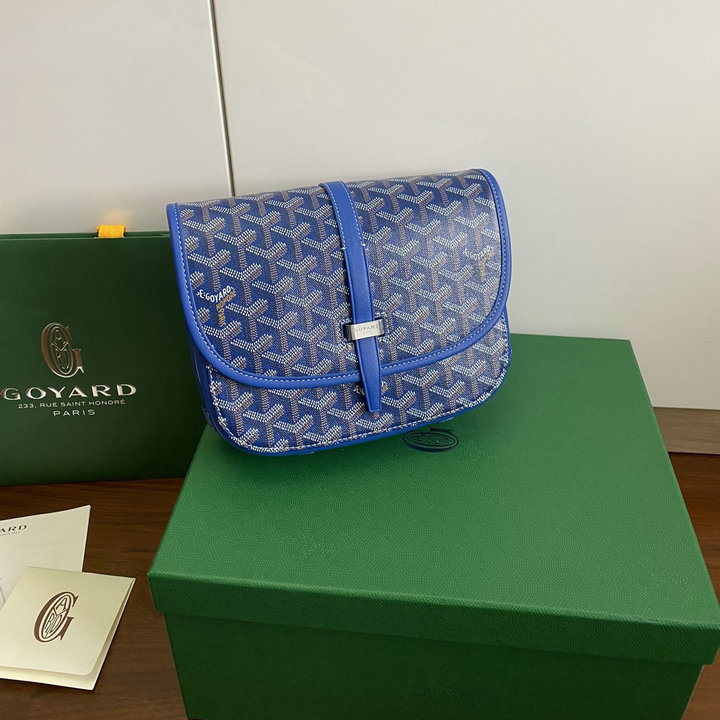 ゴヤール GOYARD BX-GY8016LS　2022年新色入荷 ベルヴェデール バッグ 斜め掛け ショルダーバッグ クロスボディバッグ コーティングキャンバス レザー