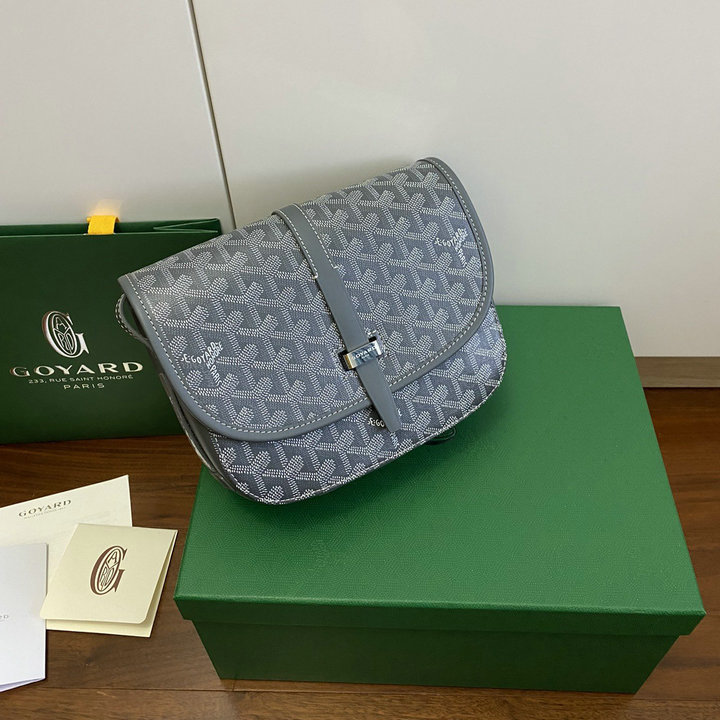 ゴヤール GOYARD BX-GY8016SH　2022年新色入荷 ベルヴェデール バッグ 斜め掛け ショルダーバッグ クロスボディバッグ コーティングキャンバス レザー
