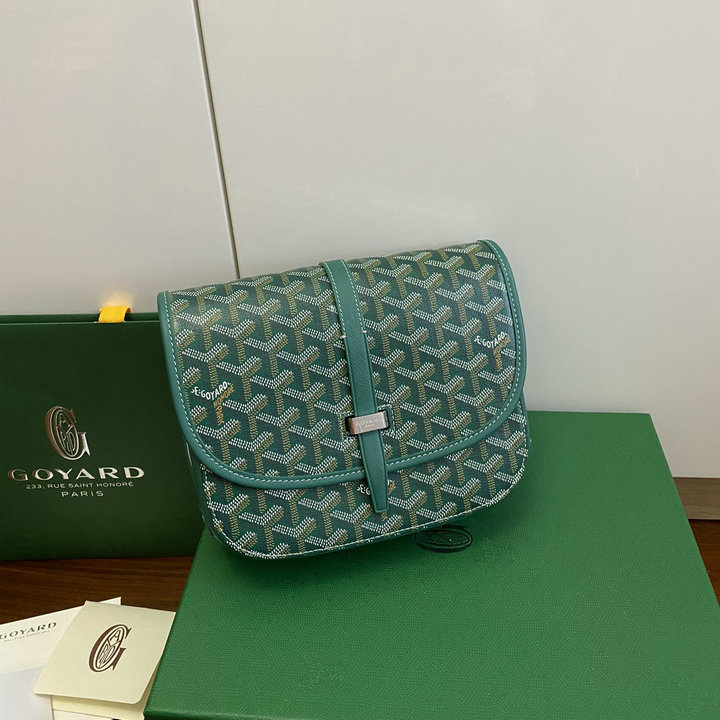 ゴヤール GOYARD BX-GY8016GL　2022年新色入荷 ベルヴェデール バッグ 斜め掛け ショルダーバッグ クロスボディバッグ コーティングキャンバス レザー