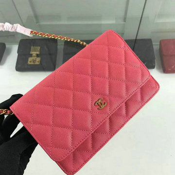 シャネル CHANEL JS-CH33814XQJM　2022年最新入荷 クラシック チェーンウォレット 斜めがけ ショルダーバッグ フラップバッグ キャビアスキン