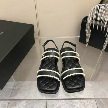 シャネル CHANEL 26-CHJ22027　2022年最新入荷 スリングバック 厚底サンダル サマーサンダル ビーチサンダル レディースシューズ カーフレザー