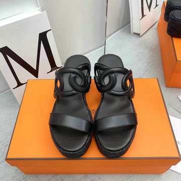 エルメス HERMES 26-HEJ22011　2021年最新入荷 ウェッジソールミュール フラットサンダル 厚底 スリッパ レディースシューズ