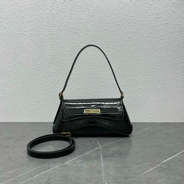 商品名称：バレンシアガ BALENCIAGA XX-BA59065EBK　2022年最新入荷 XX スモール フラップバッグ ホーボーバッグ シャイニー スーパーサプル トートバッグ