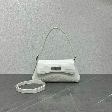 バレンシアガ BALENCIAGA XX-BA59065EBS　2022年最新入荷 XX スモール フラップバッグ ホーボーバッグ シャイニー スーパーサプル トートバッグ