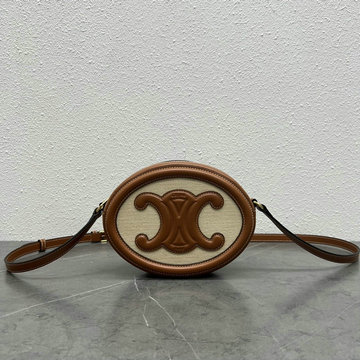 セリーヌ CELINE XX-CE198604BZS　2022年最新入荷 オーバルバッグ キュイル トリオンフ 斜め掛け ショルダーバッグ クロスボディバッグ レディースかばん