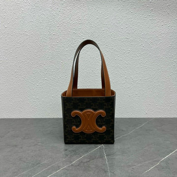 商品名称：セリーヌ CELINE XX-CE199202BKF　2022年最新入荷 キューブバッグ キュイル トリオンフ トートバッグ ハンドバッグ スクエアバッグ キャンパス