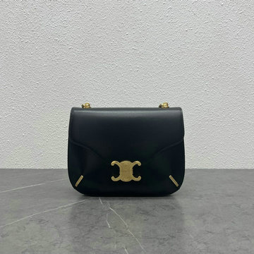 商品名称：セリーヌ CELINE XX-CE199273PBK　2022年最新入荷 チェーン ブザス トリオンフ フラップバッグ 斜め掛け ショルダーバッグ クロスボディバッグ シャイニーカーフスキン