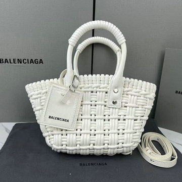 バレンシアガ BALENCIAGA DDB-BA6780282QBS　2022年最新入荷 Bistro XXS ストラップ付きバスケットバッグ トートバッグ ハンドバッグ 2way ショルダーバッグ