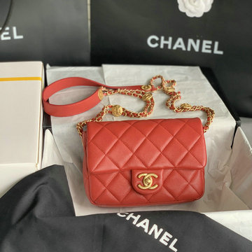 シャネル CHANEL DDB-CH3369QRD　2022年最新入荷 スモール フラップバッグ 斜め掛け ショルダーバッグ クロスボディバッグ レディースかばん