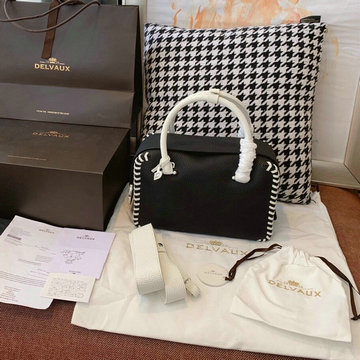 デルヴォー Delvaux 99-DE0524XBPBK　2022年最新入荷 Cool Box クールボックス ミニ Enlaced トップハンドルバッグ トートバッグ カーフレザー レディースかばん