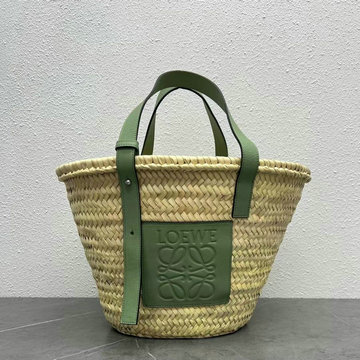 ロエベ LOEWE ZZ-LE22392GL　2022年最新入荷 バスケットバッグ トートバッグ ハンドバッグ ショルダーバッグ レディースかばん ヤシの葉＋カーフ