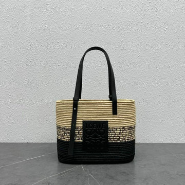 商品名称：ロエベ LOEWE ZZ-LE223099BK　2022年最新入荷 スクエア バスケットバッグ トートバッグ ハンドバッグ 肩掛け ショルダーバッグ レディースかばん グラデーションラフィア