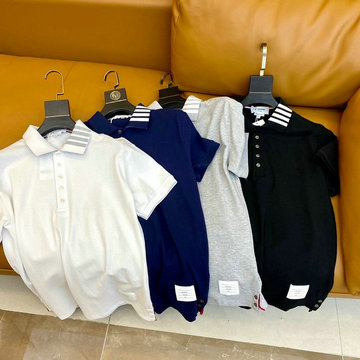 商品名称：トム ブラウン Thom Browne MS-TDTB22002　2022年夏最新入荷 ポロシャツ 半袖 ショートスリーブ スウェットシャツ 短袖 トップス レジャーシャツ