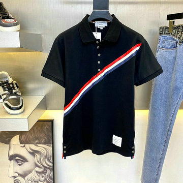 商品名称：トム ブラウン Thom Browne MS-TDTB22003　2022年夏最新入荷 ポロシャツ 半袖 ショートスリーブ スウェットシャツ 短袖 トップス レジャーシャツ