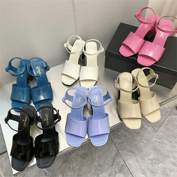 シャネル CHANEL 26-CHJ22032　2022年春夏最新入荷 ハイヒールサンダル サマーサンダル ブロックヒール レディースシューズ 靴