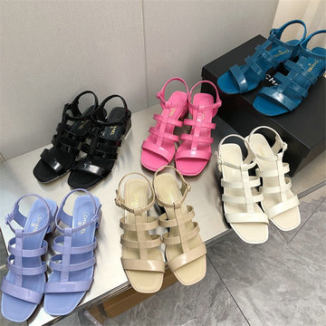 シャネル CHANEL 26-CHJ22033　2022年春夏最新入荷 ハイヒールサンダル サマーサンダル ブロックヒール レディースシューズ 靴