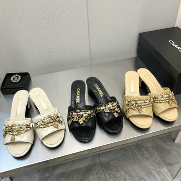 シャネル CHANEL 26-CHJ22042　2022年秋冬最新入荷 ローヒールミュール ブロックヒール サマーサンダル レディースシューズ スライドサンダル
