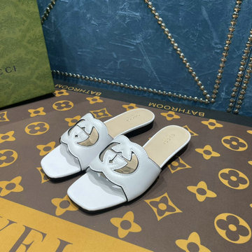 商品名称：グッチ GUCCI 26-CHJ22049　2022年最新入荷 インターロッキングG カットアウト ウィメンズ スライドサンダル フラットミュール レディースシューズ 靴