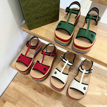 グッチ GUCCI 26-GGJ22050　2022年最新入荷 ウィメンズ プラットフォーム スライドサンダル 厚底靴 サマーサンダル レディースシューズ キャンパス