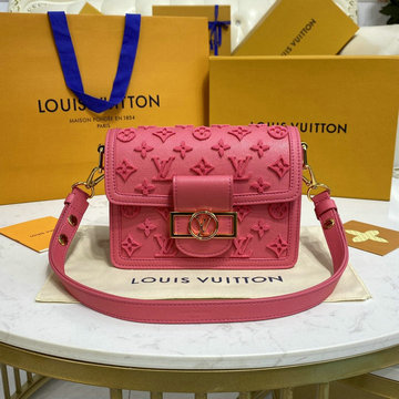 ルイヴィトン LOUISVUITTON 057-M20747　2022年最新入荷 ドーフィーヌ MINI 斜め掛け ショルダーバッグ LV ローズ フルオ カプセル コレクション クロスボディバッグ
