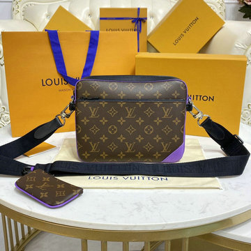 商品名称：ルイヴィトン LOUISVUITTON 057-M46266　2022年最新入荷 トリオ メッセンジャーバッグ 斜め掛け ショルダーバッグ クロスボディバッグ モノグラム マカサー キャンバス