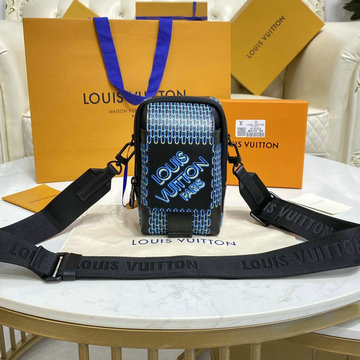 ルイヴィトン LOUISVUITTON 057-M81005L　2022年最新入荷 ダブル フォンポーチ 斜め掛け ショルダーバッグ クロスボディバッグ 携帯バッグ モノグラム ストライプ