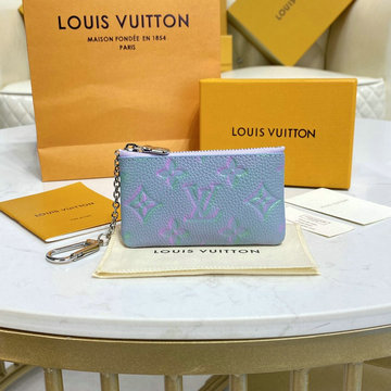 ルイヴィトン LOUISVUITTON 057-M81297L　2022年最新入荷 ポシェット クレ チェーン付き 小銭入れ 財布 コインケース ジッピーウォレット モノグラム アンプラント レザー
