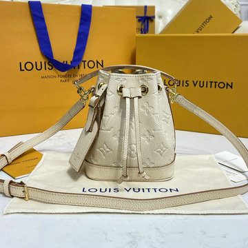 ルイヴィトン LOUISVUITTON 057-M81463　2022年最新入荷 ナノ ノエ バケットバッグ ショルダーバッグ トートバッグ ドローストリングバッグ レディースかばん