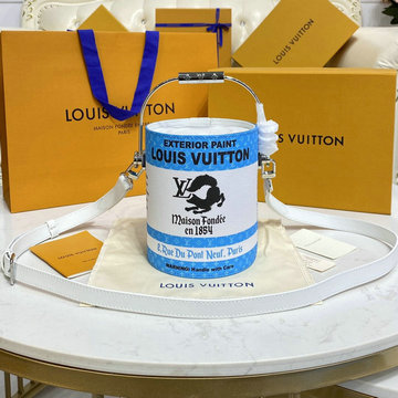 商品名称：ルイヴィトン LOUISVUITTON 057-M81597　2022年最新入荷 LV ペイント カン メタルハンドルバッグ トートバッグ 2way 斜め掛け ショルダーバッグ クロスボディバッグ
