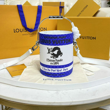 商品名称：ルイヴィトン LOUISVUITTON 057-M81597L　2022年最新入荷 LV ペイント カン メタルハンドルバッグ トートバッグ 2way 斜め掛け ショルダーバッグ クロスボディバッグ