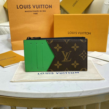 ルイヴィトン LOUISVUITTON 057-M81627　2022年最新入荷 コインカード ホルダー 小銭入れ カードケース コインケース ジッピーウォレット モノグラム マカサー
