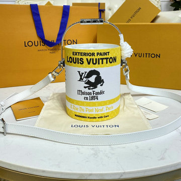ルイヴィトン LOUISVUITTON 057-M81593　2022年最新入荷 LV ペイント カン メタルハンドルバッグ トートバッグ 2way 斜め掛け ショルダーバッグ クロスボディバッグ