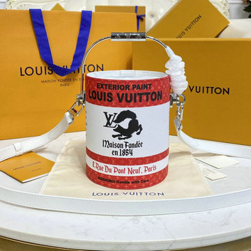 ルイヴィトン LOUISVUITTON 057-M81595　2022年最新入荷 LV ペイント カン メタルハンドルバッグ トートバッグ 2way 斜め掛け ショルダーバッグ クロスボディバッグ