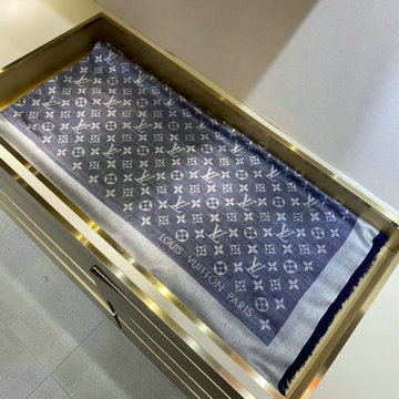 ルイヴィトン LOUISVUITTON AN-WJLV22023NL　2022年最新入荷 マフラー ショール モノグラム スカーフ シルク ウール M76068