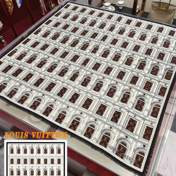 ルイヴィトン LOUISVUITTON AN-WJLV22025　2022年最新入荷 ARCHITETURA マフラー ショール スクエアストール MP3213 シルク カシミヤ
