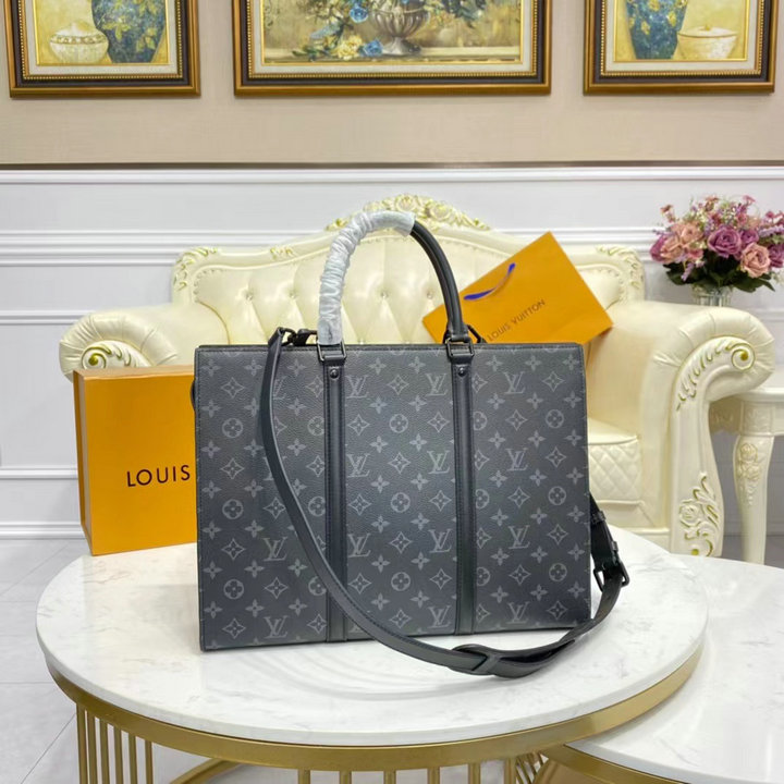 057-M45265 ルイヴィトン LOUISVUITTON 2020年最新入荷 サックプラ ホリゾンタル ジップ ブリーフケース トートバッグ 2way ショルダーバッグ
