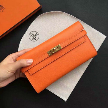 商品名称：エルメス HERMES 063-H708SJCS　2022最新入荷 ケリーウォレット ポーチ 手持ちかばん ロングウォレット クラッチバッグ ヴォーエプソン