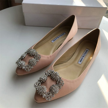 マノロ ブラニク MANOLO BLAHNIK 26-MBJ22006F　2022年最新入荷 ウィメンズ パンプス ハンギシ ビジュー フラットシューズ レディースシューズ