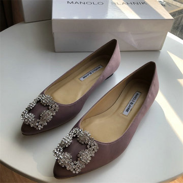 マノロ ブラニク MANOLO BLAHNIK 26-MBJ22006Z　2022年最新入荷 ウィメンズ パンプス ハンギシ ビジュー フラットシューズ レディースシューズ