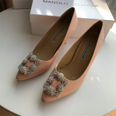 マノロ ブラニク MANOLO BLAHNIK 26-MBJ22007F　2022年最新入荷 ウィメンズ パンプス ハンギシ ビジュー ミドルヒールシューズ ピンヒール レディースシューズ