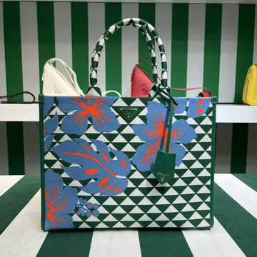 プラダ PRADA GH-PD1BA356BHGL　2022年最新入荷 シンボル ジャカードファブリック ラージハンドバッグ トートバッグ トップハンドルバッグ レディースかばん