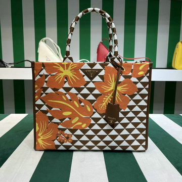 商品名称：プラダ PRADA GH-PD1BA356BHKF　2022年最新入荷 シンボル ジャカードファブリック ラージハンドバッグ トートバッグ トップハンドルバッグ レディースかばん