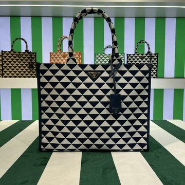 商品名称：プラダ PRADA GH-PD1BA356BWSL　2022年最新入荷 シンボル ジャカードファブリック ラージハンドバッグ トートバッグ トップハンドルバッグ レディースかばん